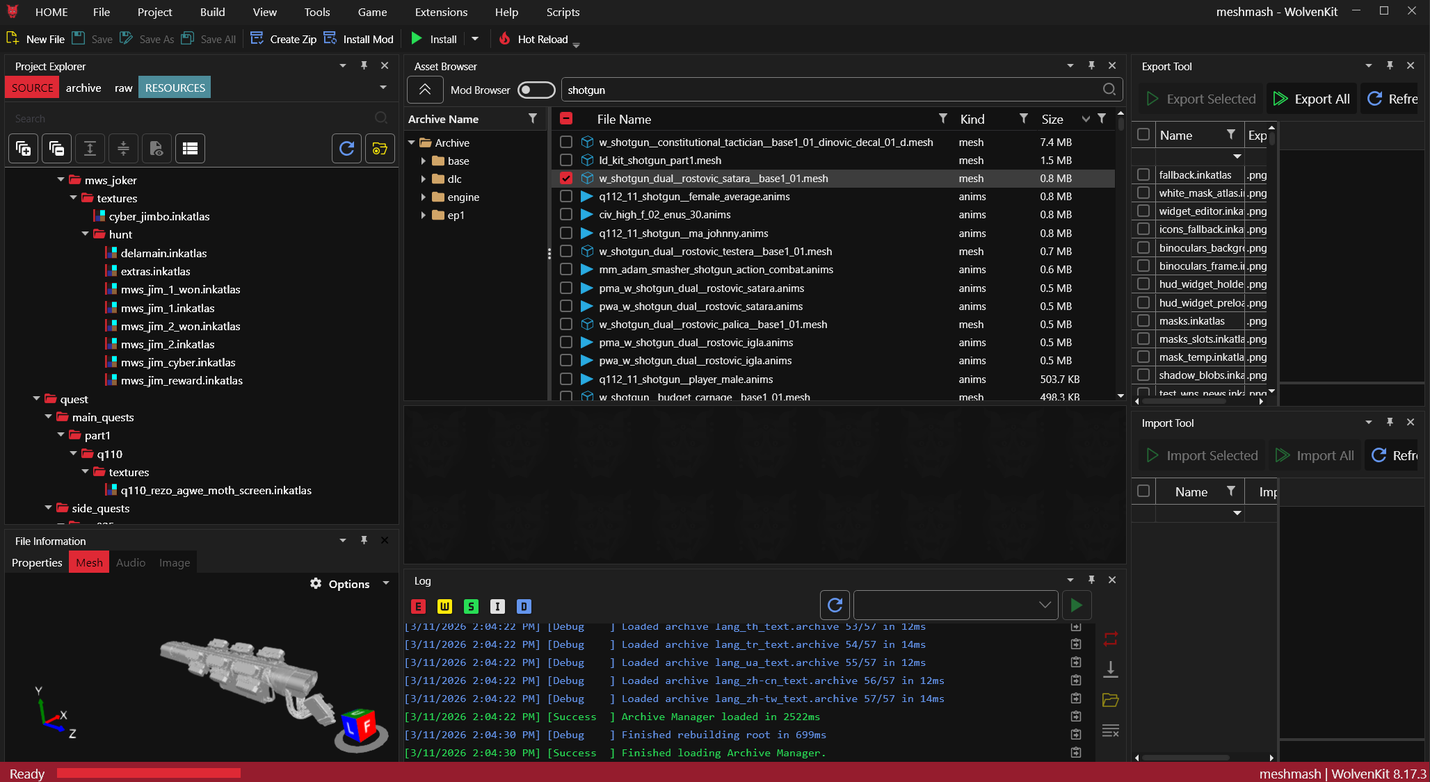 WolvenKit Screenshot March 2026